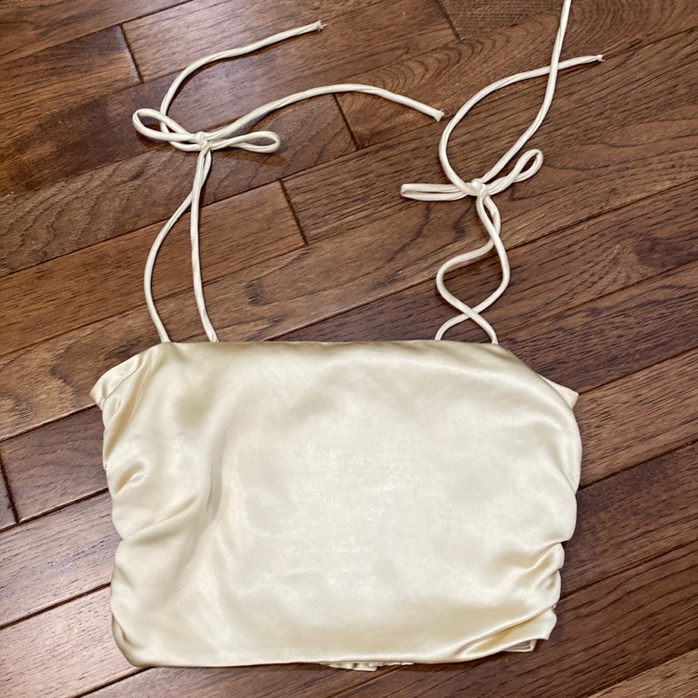 Zara Gold Silk Top